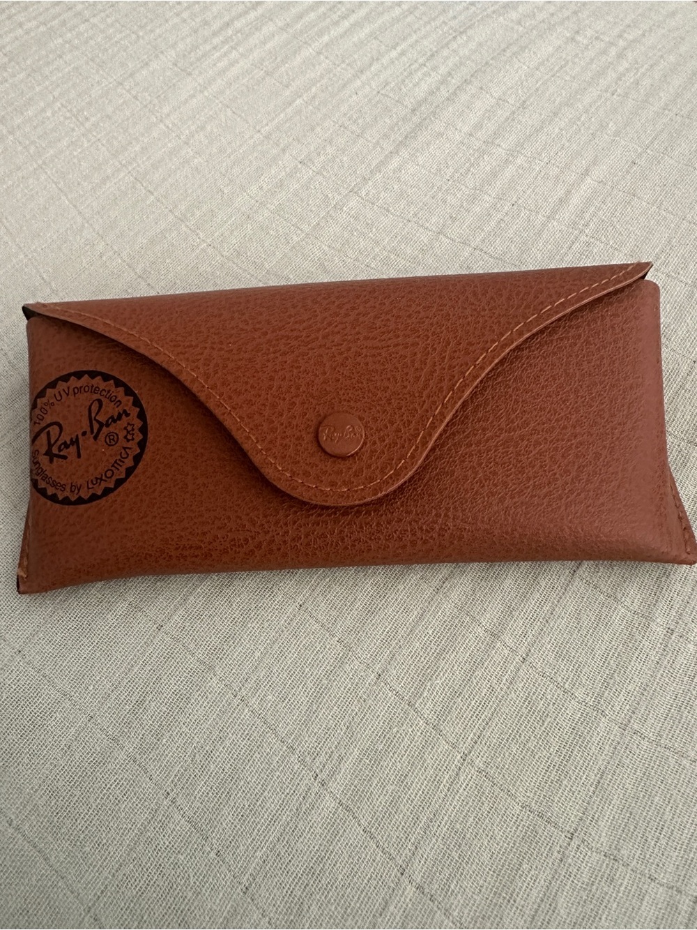 Ray-Ban Brown Leather Sunglasses Pouch/Case